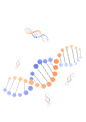 卡通生物基因DNA化妆品医疗化学分子素材