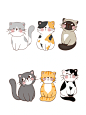 卡通猫咪动物插画｜免扣素材分享