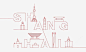 上海印象艺术png免抠素材_新图网 https://ixintu.com 上海 上海印象 东方明珠 城市 外滩 建筑 红描 线条 线条城市 艺术 艺术设计 著名建筑