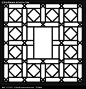 黑色中式正方形镂空图案图片