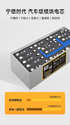 宁德时代电动车磷酸铁锂电池48v60v72V二三四轮车大容量三元外卖-淘宝网