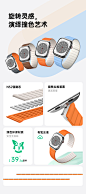 【美国W&P】适用applewatch苹果手表表带磁吸iwatch7液态硅胶金属旋转头粒S8运动6透气5双色4创意ultra男女-tmall.com天猫