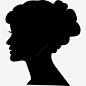 女性头部轮廓图标 免费下载 页面网页 平面电商 创意素材