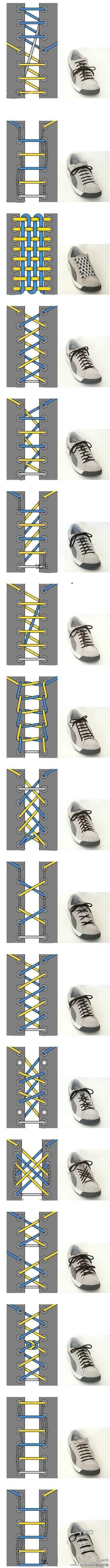 史上最全——17种绑鞋帶的方法