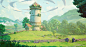 Wizard Tower, Mick Jundt : I made this stylized scene of a wizard's tower and surrounding grounds to learn some newer techniques for stylized scenes in UE4.  Special thanks to Luiza Tanaka and Justin Baker for their tremendously helpful feedback.

https:/