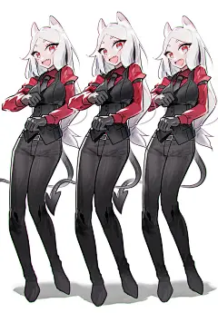 【P站美图】白毛、红眼、恶魔萌妹！地狱把妹王Helltaker壁纸特辑- ACG17.COM