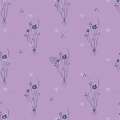 矢量插图。花卉无缝模式。一束野花。手绘的花田。简单的花。