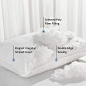 downluxe King Size Down Alternative Pillows Set of 2 - 100% Breathable Cotton Cover, Premium Hotel Collection Soft Bed Pillows for Sleeping, 20 X 36 : Home & Kitchen