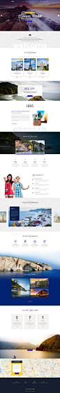 Unique Travel Agency landing page PSD template