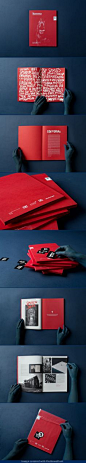 fint med h?ndskrevet Komma | Fresh design with full red background and white typo, #brochure #editorial #design@北坤人素材