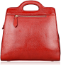 Pijushi Designer Floral Genuine Leather Tote Satchel Cross Body Handbags 8850 (One Size, Red): Handbags: Amazon.com