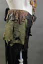 Wasteland Weekend Full Costume - Post Apocalyptic Clothing - Burning Man Clothing Women - Professional Waterworld Costume - Movie Props  Designer and maker of the project is Viola Sychowska founder of Wasted Couture.  FIVE piece set comes with all seen he