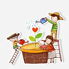 幸福温馨的家庭插画矢量图高清素材 免费下载 设计图片 页面网页 平面电商 创意素材 png素材