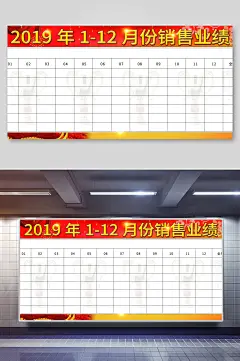 业绩表展板年度业绩表展板海报