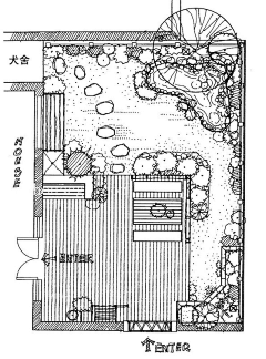 浓密修采集到T-庭院平面