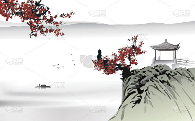 中国画,绘画艺术品,中国,地形,绘画插图...