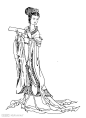 工笔白描仕女画稿大图 点击还原