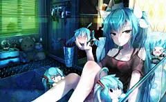 VOCALOID 初音未来 同人图 插画 壁纸 | 恋色旋律❤ 初音小日常 | 半次元-第一中文COS绘画小说社区