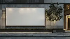 点击来源直接获取大图文件 |空白的商店招牌为标志品牌提供了模型展示机会，悬挂在墙上，适用于多种业务类型