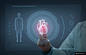 心脏成像人体奥秘数据分析未来医疗海报