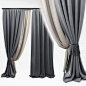 curtains 60 3d model max obj mtl 1