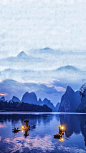 高山流水倒影风景商业H5背景 免费下载 页面网页 平面电商 创意素材 png图片