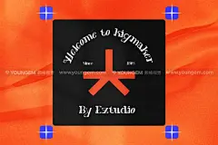 潮流前卫复古抽象服装品牌logo电影海报标题装饰英文字体下载_颜格视觉