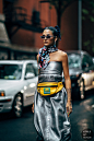 New York SS 2019 Street Style: Sita Abellan : Sita Abellan between the fashion shows.