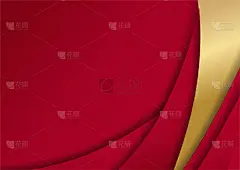 优雅抽象的红色背景与几何三角形形状和线条黄金元素。现实豪华剪纸风格3d现代概念。设计用矢量图