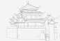道观建筑高清素材 中国风 古朴 建筑 道观 黑白色 免抠png 设计图片 免费下载