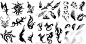纹身龙、火、翅膀、花卉元素——纹身矢量Tattoo Dragons, Fire, Wings, Floral Elements - Tattoos Vectors艺术、鸟、狗、中文、危险,装饰,装饰,设计,设计师,龙,下降,爆炸,火灾,火球,火焰,鲜花,飞,哥特式,生活,新年,烟,飞溅,纹身,纹身艺术,纹身,矢量,波,野生动物,翅膀,狼 art, bird, canines, chinese, dangerous, decoration, decorative, design, designer, dra