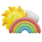 Sunny Rainbow 3D Icon
