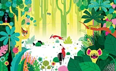 充满童趣的绘本插画~  作者：法国  Lucie Brunellière  （转）via @儿童画教程 ​ ​​​​