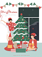 圣诞快乐Merry Christmas——julin插画师 on Behance