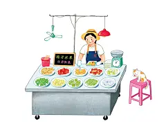 深圳日日香鹅肉饭店系列插画-古田路9号-品牌创意/版权保护平台