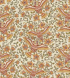 装饰鸟类花2色无缝图案