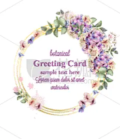 八仙花属,水彩画,花环,请柬,浪漫,壁纸,植物群,婚礼,模板,问候