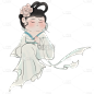 手绘-中秋插画-嫦娥