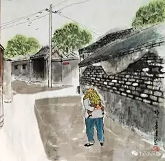 国画记忆：胡同里的小脚老太太_腾讯新闻