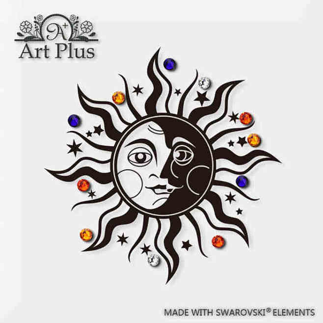 Art Plus太阳神防水纹身贴纸 施华...
