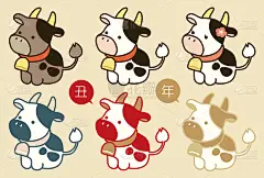 2021年贺年卡材料牛年日本庆祝