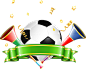 足球PNG素材世界杯踢球卡通创意体育运动
