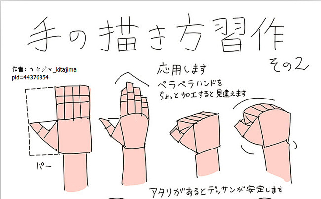 文章-手部分解画法参考 | 半次元-AC...