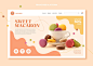 甜品食品网站着陆页设计韩国素材[PSD] –  