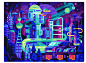 Futuristic Neon Megapolis by Alex Krugli on Dribbble