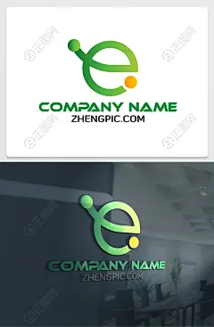 互联网公司e字母logo设计