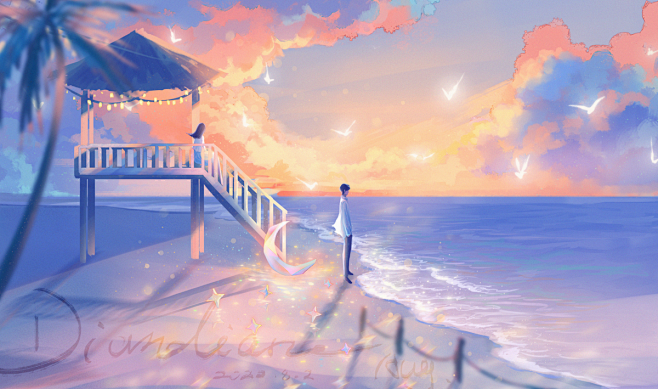 终究会分别_王点点__插画师作品_涂鸦王...
