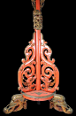 Straits Chinese Red & Gold Floor Candle Stand - Michael Backman Ltd