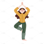 生活风人物场景插画贴纸-人物