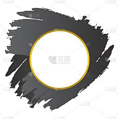 金色的画笔在白色的背景框，框架或背景文本